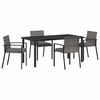 vidaXL Conjunto de Comedor de Jard&iacute;n 5 pcs Gris