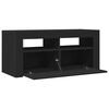vidaXL Mueble de TV con luces LED negro 90x35x40 cm