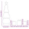 vidaXL &Aacute;rbol de Navidad iluminado con 3 cajas de regalo 2D blanca c&aacute;lida