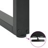 vidaXL Patas para mesa de centro en forma de U (2 unidades), antracita, 50 x (30-31) cm, acero