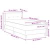 vidaXL Cama tipo Box Spring con colch&oacute;n Marr&oacute;n Oscuro 190 x 90 cm tela