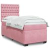 vidaXL Cama box spring con colch&oacute;n terciopelo rosa 80x200 cm