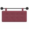 vidaXL Cabecera Colgante Rojo vino 100 x 55 x 5 cm tela