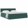 vidaXL Cama con almacenamiento Verde oscuro 160 x 200 cm Terciopelo