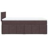 vidaXL Cama box spring con colch&oacute;n tela marr&oacute;n oscuro 80x200 cm