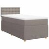 vidaXL Cama box spring con colch&oacute;n tela gris taupe 90x200 cm
