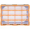 vidaXL Organizador multicajones con 16 cajones medianos 52x16x37 cm