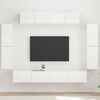 vidaXL Mueble de TV 8 pcs brillante