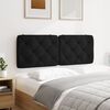 vidaXL Cabecero de cama acolchado terciopelo negro 140 cm