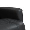 vidaXL Sill&oacute;n reclinable con reposapi&eacute;s cuero sint&eacute;tico negro