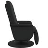 vidaXL Sill&oacute;n reclinable masaje con reposapi&eacute;s cuero sint&eacute;tico negro