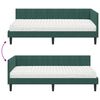 vidaXL Estructura de Cama Esquina con Colch&oacute;n 2 pcs Verde Terciopelo