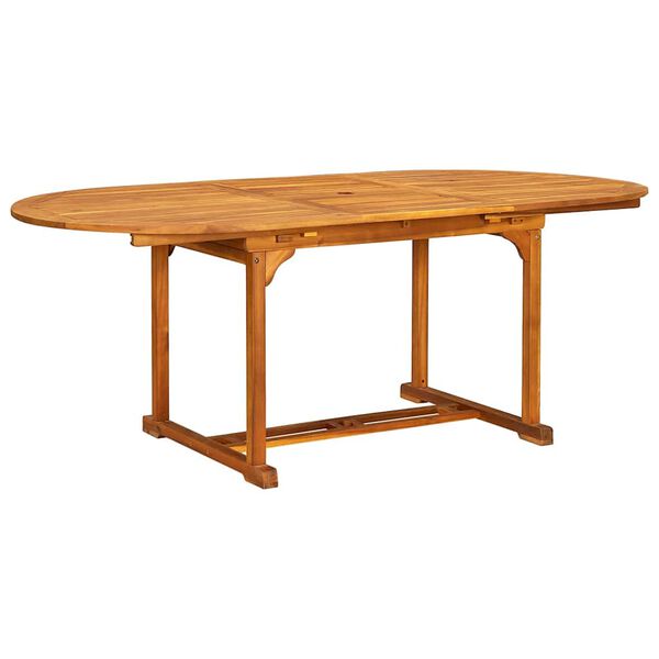 vidaXL Juego comedor de jard&iacute;n 5 pzas madera maciza acacia y textileno