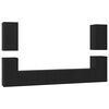 vidaXL Conjunto de mueble de TV 7 uds. Roble Negro