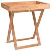 vidaXL Mesa bandeja plegable madera maciza nogal 52x36x56,5 cm