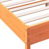 vidaXL Cama sin colch&oacute;n madera maciza de pino marr&oacute;n cera 200x200 cm