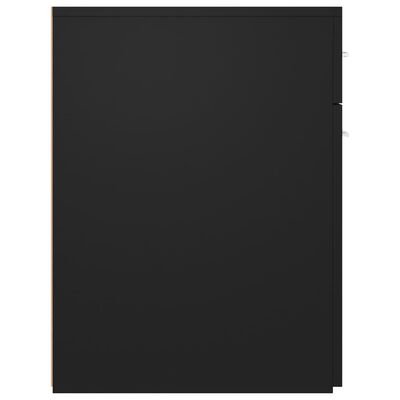vidaXL Armario de boticario madera contrachapada negro 20x45,5x60 cm
