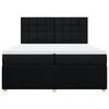 vidaXL Cama box spring con colch&oacute;n tela negro 200x200 cm