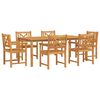 vidaXL Conjunto de Comedor de Jard&iacute;n 7 pcs Marr&oacute;n