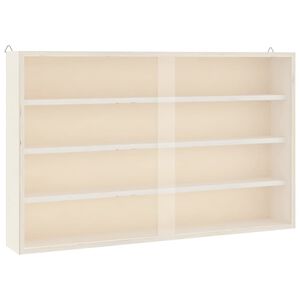vidaXL Vitrina de madera para coleccionistas con puertas 60x8,5x37 cm
