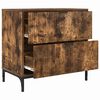 vidaXL Mesa de Noche con caj&oacute;n Roble ahumado 63.5 x 36 x 61 cm