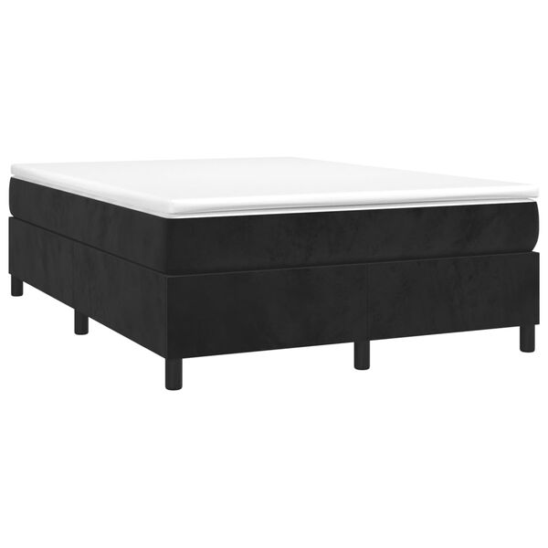 vidaXL Estructura de cama con somier terciopelo negro 140x190 cm