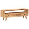 vidaXL Mueble para TV de madera maciza de mango rugosa 117x30x41 cm