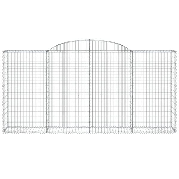 vidaXL Cestas gaviones 13 uds forma de arco hierro 300x50x140/160 cm