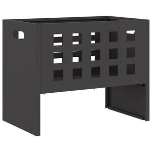 vidaXL Hoguera Negro 50 x 30 x 40 cm Acero