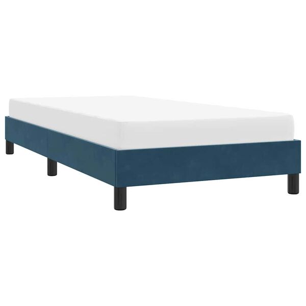 vidaXL Estructura de cama sin colch&oacute;n terciopelo azul oscuro 100x220cm