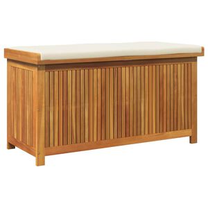 vidaXL Cojines para exterior 113x50x60,5 cm madera maciza acacia