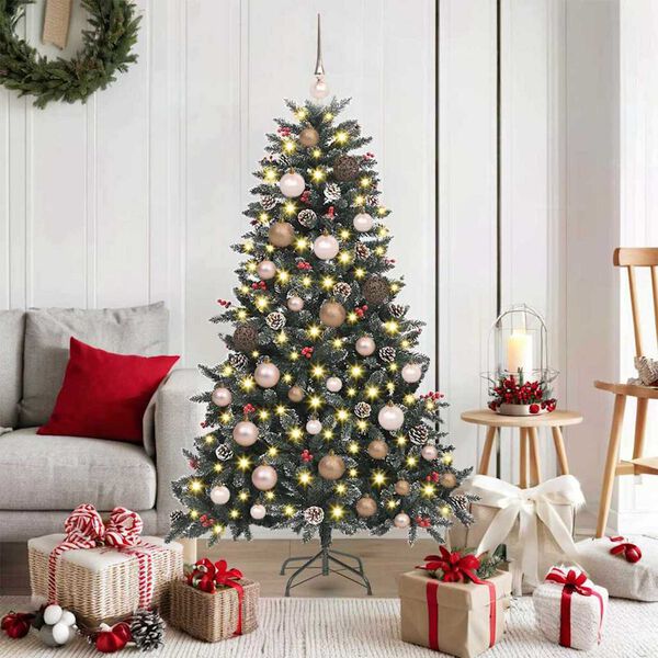 vidaXL &Aacute;rbol de Navidad artificial Verde 150 cm PVC, Pl&aacute;stico y Acero