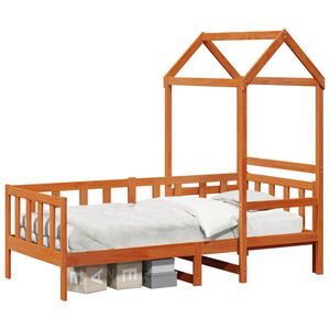 vidaXL Juego de Cama de D&iacute;a 2 pcs Marr&oacute;n cera Madera de pino macizo