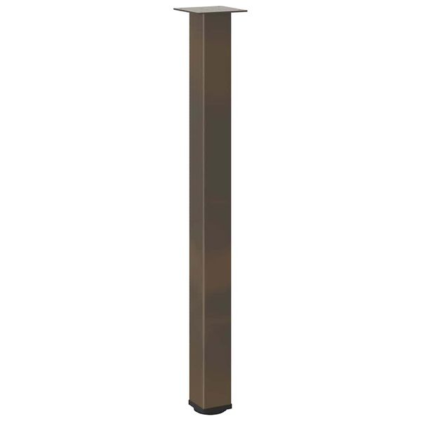 vidaXL Patas para mesa de bar 4 unidades acero natural 90-92 cm Acero