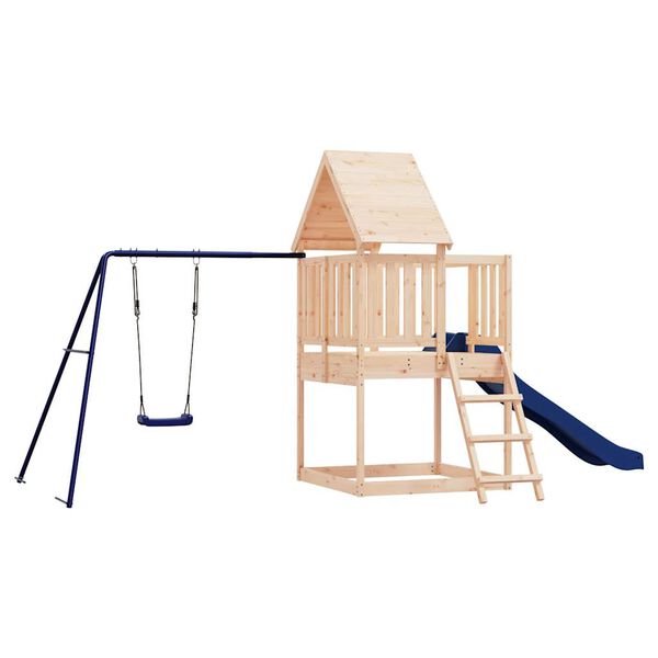 vidaXL Parque infantil de exterior madera maciza de pino
