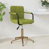 vidaXL Silla de comedor giratoria de terciopelo verde claro