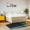vidaXL Cama box spring con colch&oacute;n tela color crema 180x200 cm