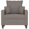 vidaXL Sill&oacute;n de tela gris taup&eacute; 60 cm