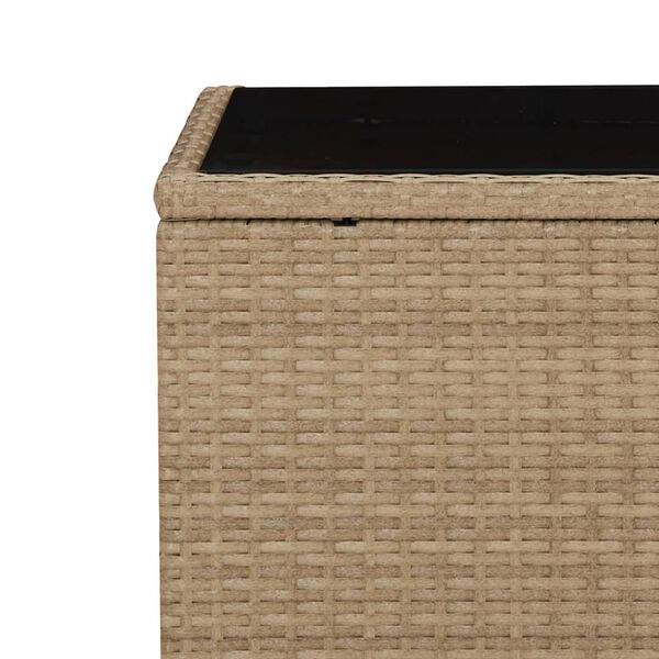 vidaXL Set comedor de jard&iacute;n 3 pzas con cojines rat&aacute;n sint&eacute;tico beige