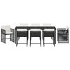 vidaXL Conjunto de Comedor de Jard&iacute;n 9 pcs Negro rat&aacute;n sint&eacute;tico