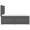 vidaXL Cama box spring con colch&oacute;n tela gris oscuro 160x200 cm