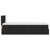 vidaXL Estructura de cama otomana con colch&oacute;n tela negra 80x200cm