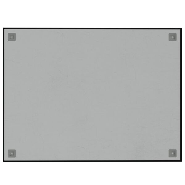 vidaXL Pizarra magn&eacute;tica de pared vidrio templado negro 80x60 cm