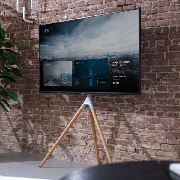 One For All Soporte para TV con trípode 32"- 65" marrón claro