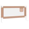 vidaXL Barandilla de seguridad cama de ni&ntilde;o gris taupe tela 160x25 cm