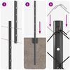 vidaXL Valla con Poste Gris 1 x 25 m Acero