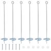 vidaXL Ancla de tierra 6 pcs Plateado &Oslash;10 x 60 cm Metal galvanizado