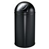 EKO Cubo de basura con tapa de empuje push 40 L negro mate