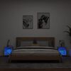 vidaXL Mesitas de noche de pared con luces LED 2 unidades roble Sonoma