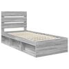 vidaXL Estructura de cama con cabecera Gris Sonoma 90 x 190 cm
